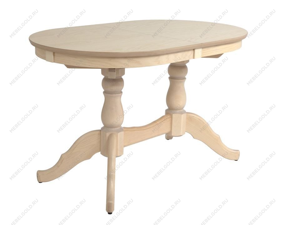 Стол обеденный Овальный-1300 (беленый дуб)