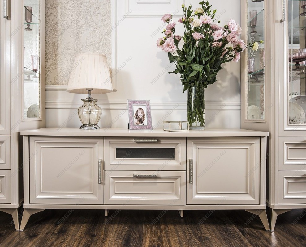 Гостиная Нонна 1+тв+1 бежевый глянец | изображение 3