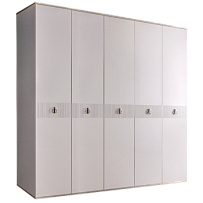 Шкаф 5-ти дверный Римини СОЛО (Белый/Серебро) РМШ2/5(s)