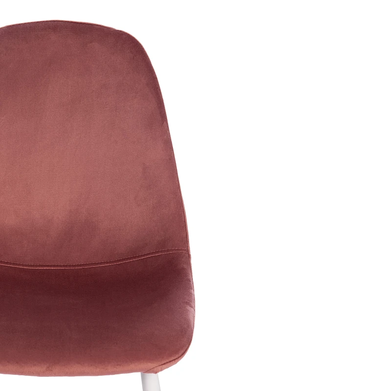Стул BREEZE (mod. 4724)/1 шт. в упаковке, вельвет/металл, 44 х 53 х 87 см, Coral (коралловый) HLR44 / белый | изображение 5