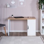 ИНГАР 2/ДВ/T стол письменный 140x75x55, дуб беленый/белый | изображение 3