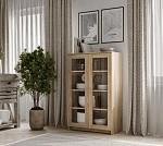 БРИМНЭС / СИРИУС тумба ИКЕА / IKEA 2 двери со стеклом 78х123 сонома | изображение 4