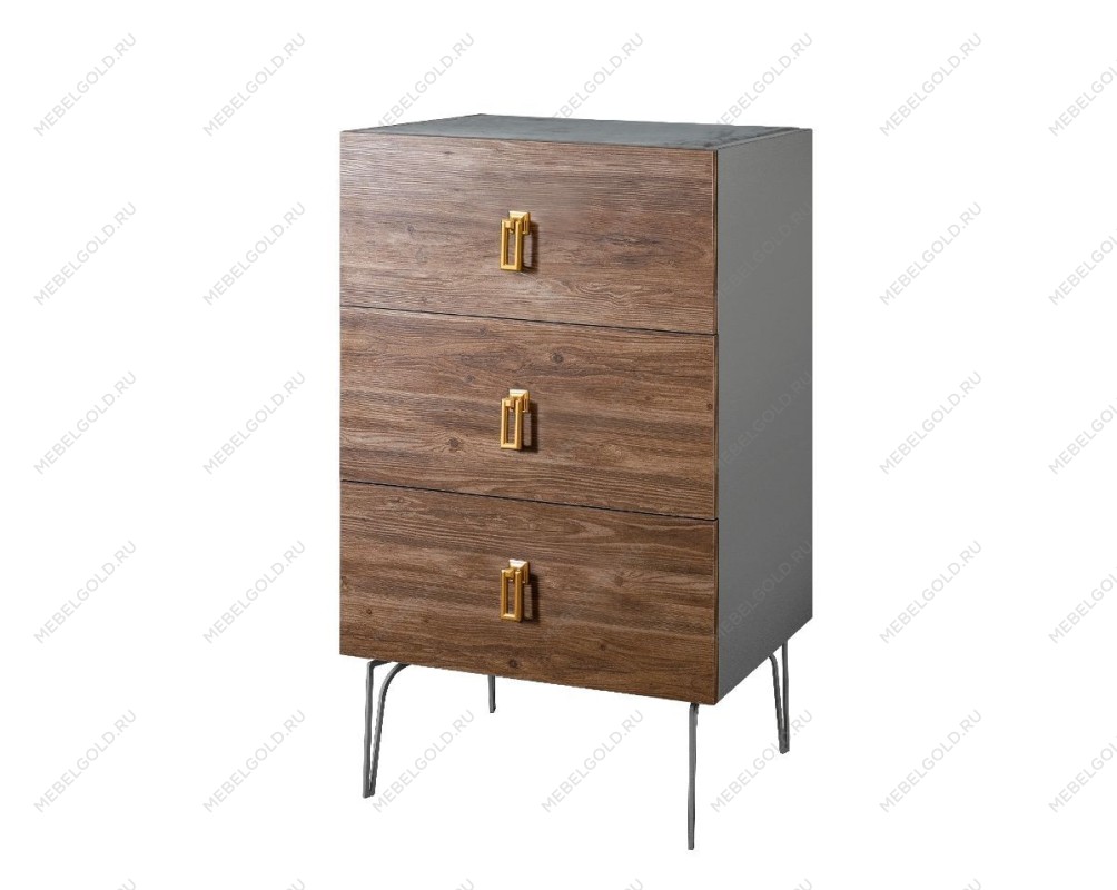 Комод Bogemia Wood Fa (Серый) (Novabuk/Золото) БМКМ-1(Wo)