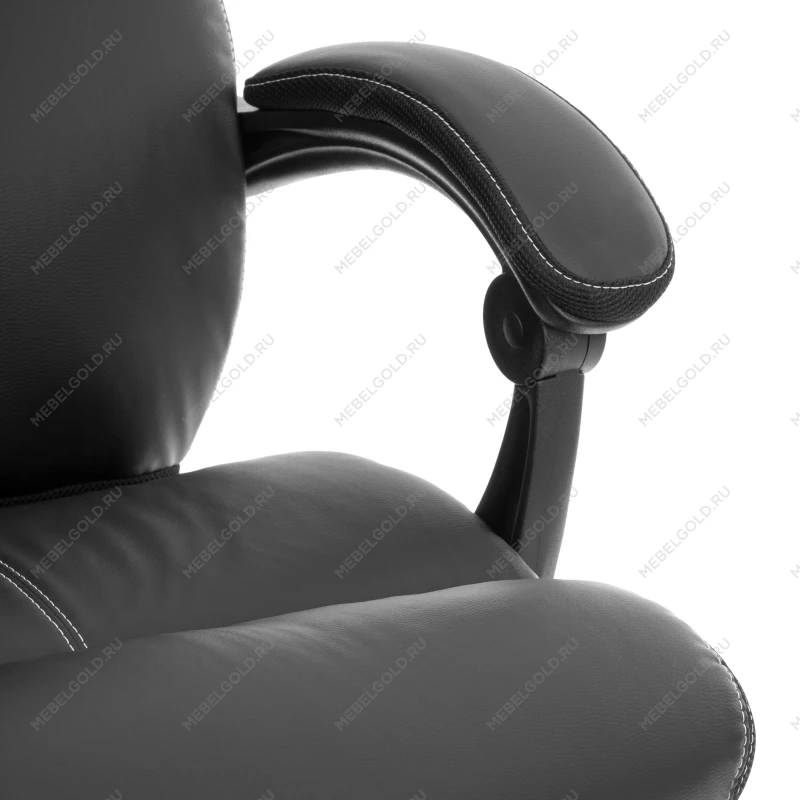 Кресло Cambridge metalBL, кож/зам/ткань, черный/черный, 36-6/11 | изображение 8