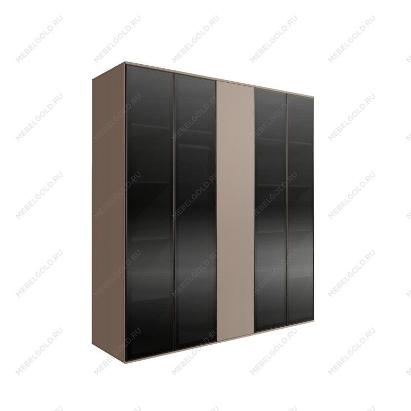 Шкаф 5-ти дв. Bogemia Air (Мокка/Черный) БМШ2/5(4)