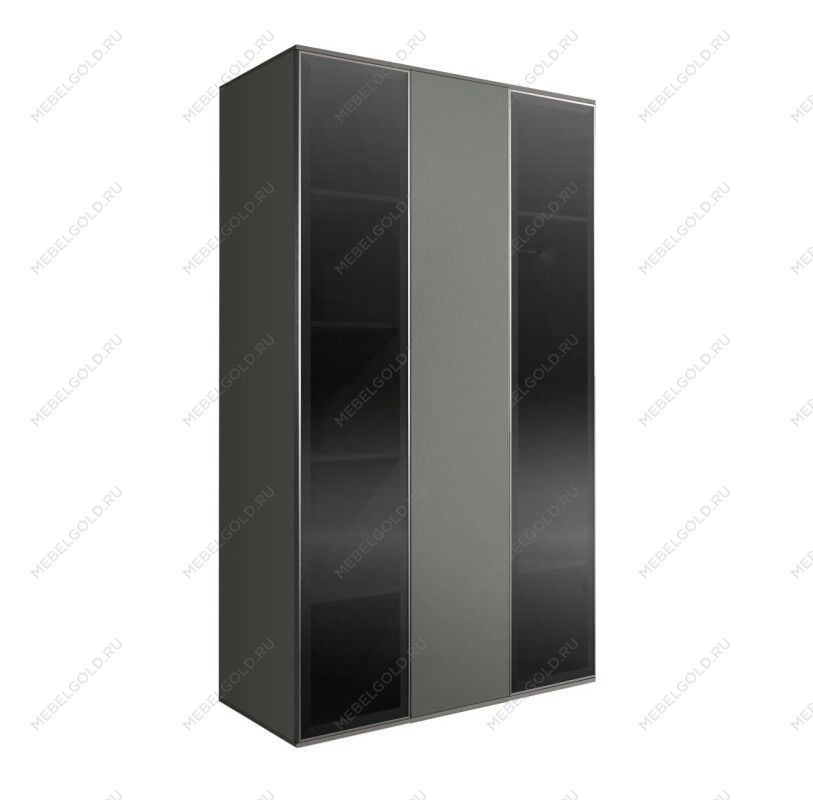 Шкаф 3-х дверный Bogemia Air (Серый/Серебро) БМШ2/3(2)