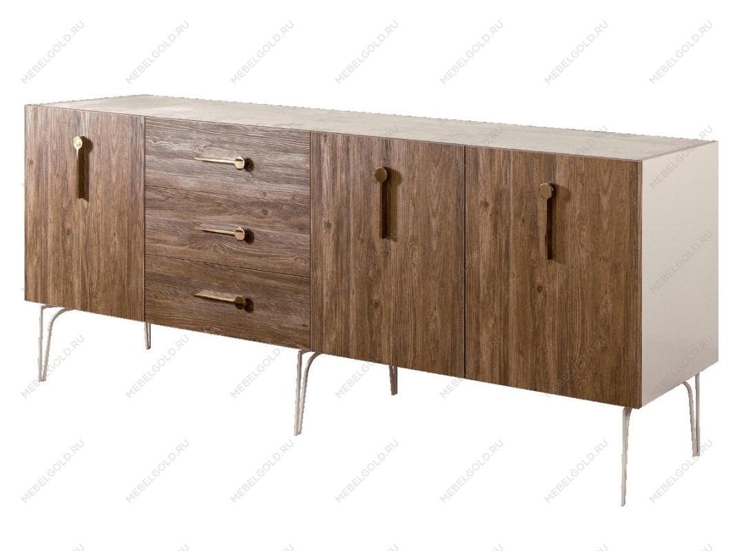 Комод 2.1м Bogemia Wood Wo (Слоновая кость) (Novabuk/Золото) БМКМ-5(Wo)