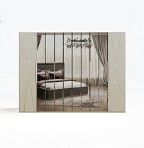 Шкаф Лейла 6-дверный светло серый камень