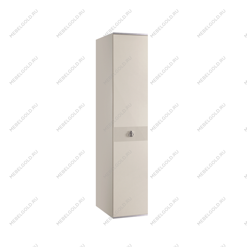 Шкаф 1-но дверный Римини СОЛО (Слоновая кость/Серебро) РМШ2/1(s)