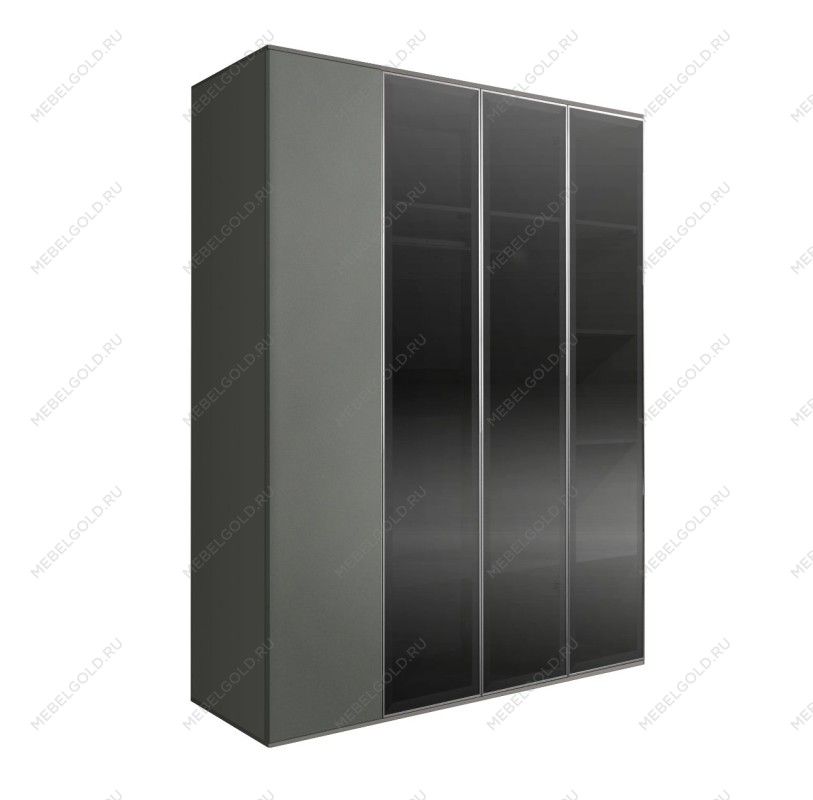 Шкаф 4-х дв. Bogemia Air (Серый/Серебро) БМШ2/4(3)