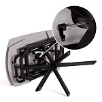 Стол обеденный Winston/Винстон, столешница керамика (глянцевая) / опоры металл, белый/черный, (120+30+30)x80x75(+1) см | изображение 17