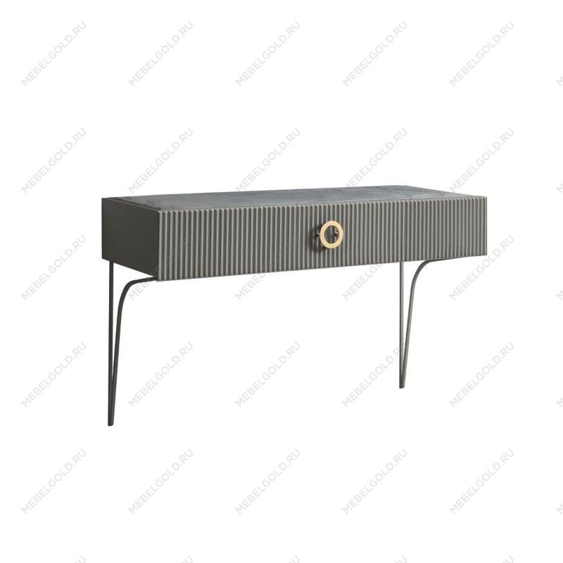 Стол туалетный (консоль) Bogemia Fillini (Серый) (Novabuk/Золото) БМСТ-1(FI)