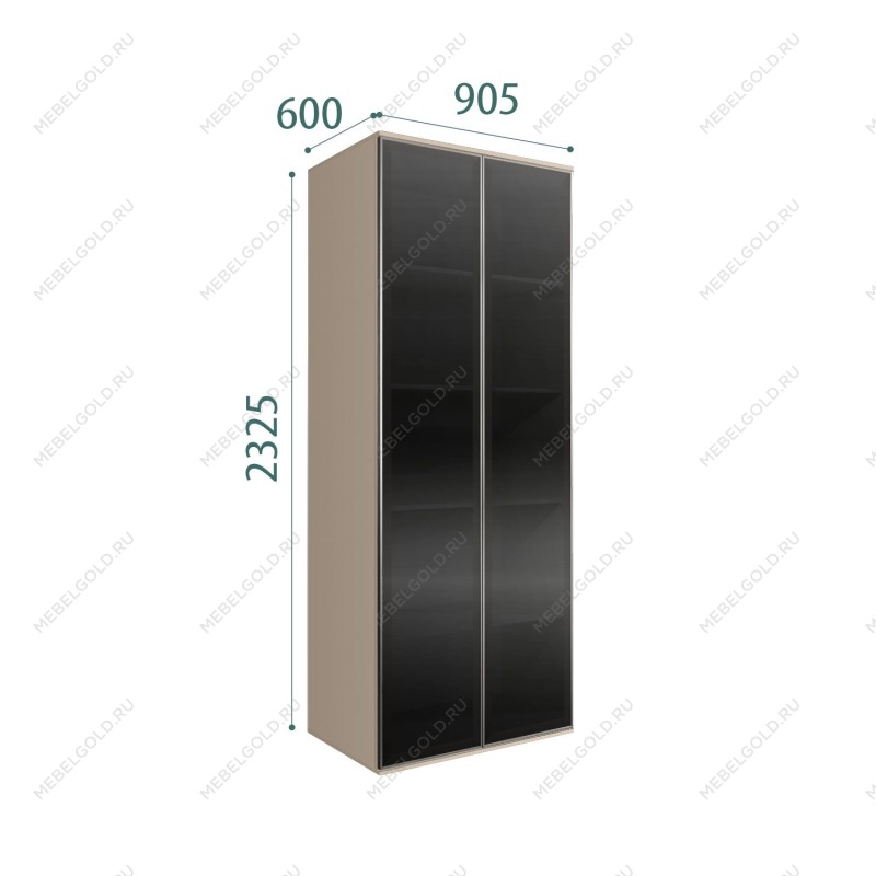 Шкаф 2-х дверный Bogemia Air (Ваниль/Серебро) БМШ2/2(2)