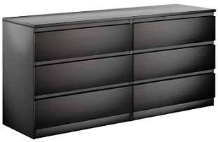 МАЛЬТА комод ИКЕА / IKEA 6 ящиков 160х76 Дуб Венге