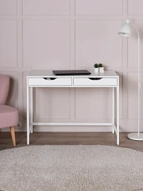 Стол письменный на металлических ножках Ингар Д 100x48x76, белый