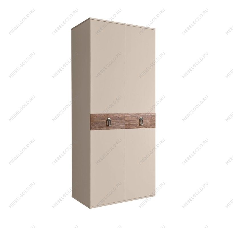 Шкаф 2-х дверный Bogemia Wood Fa (Ваниль/Хром) БМШ2/2(Wo)