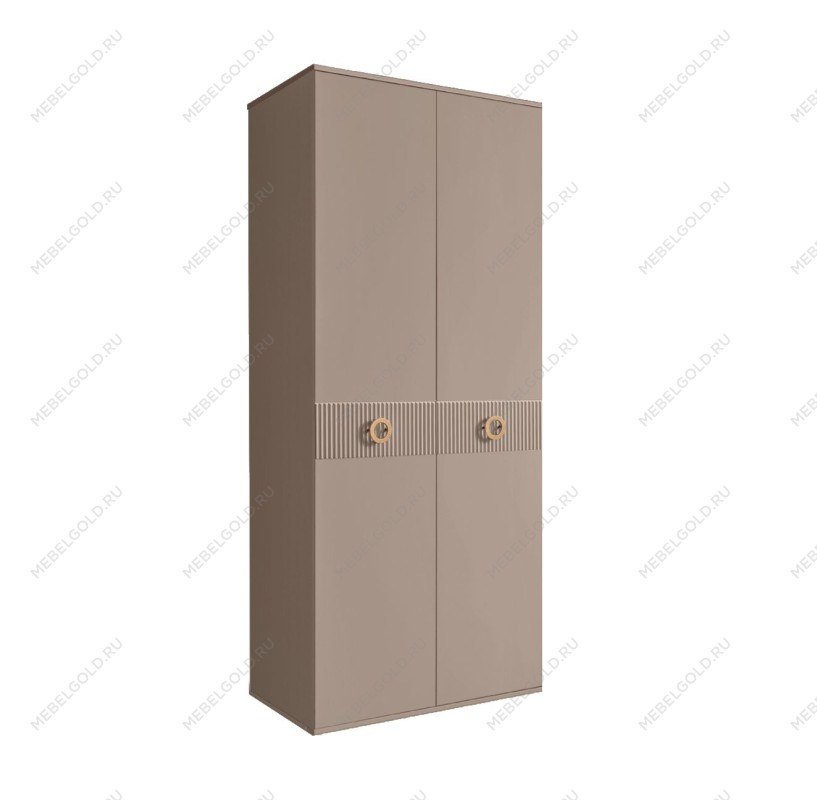Шкаф 2-х дверный Bogemia Fillini (Мокка/Золото) БМШ2/2(Fi)