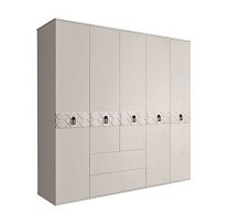 Шкаф 5-ти дверный с ящиками, Bogemia Farfalle (Шелк/Черный) БМШ2/51(Fa)