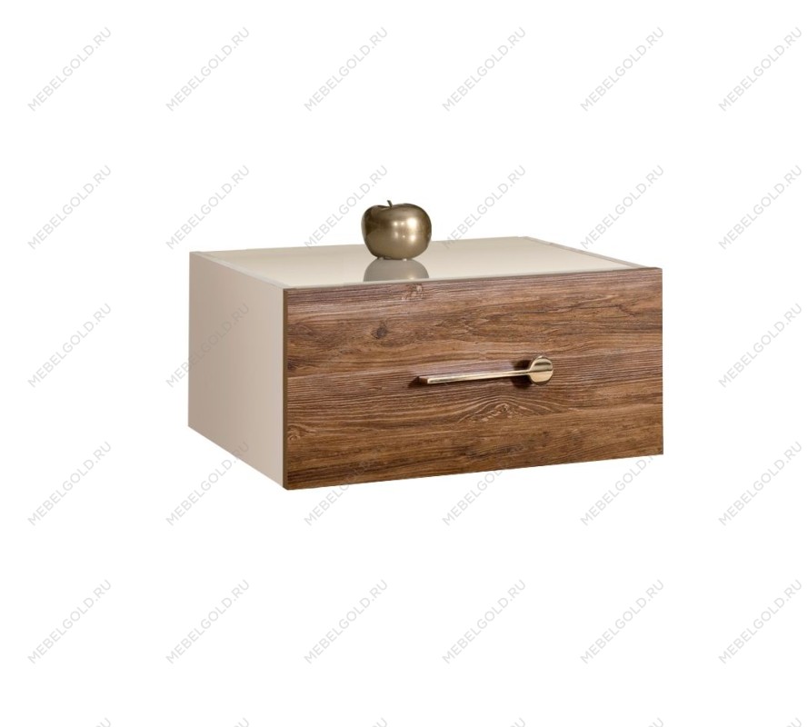 Тумба прикроватная Bogemia Fly Wood Wo (Слоновая кость) (Lakobel/Золото) БМТП-1