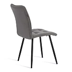Стул обеденный Bari, флок, серый/черный, 29, 46х55х89 | изображение 2