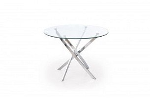 Стол обеденный Halmar RAYMOND (прозрачный/хром)
