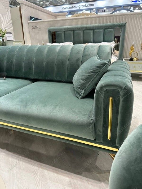 Диван Замира 3х местный оливковый | изображение 9