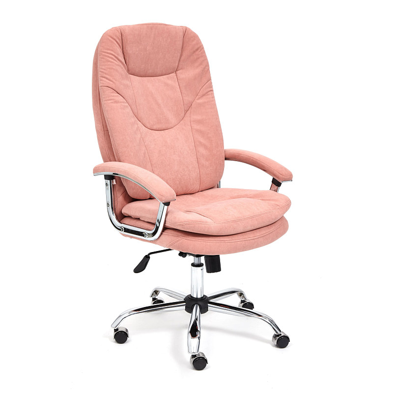 Кресло SOFTY LUX, флок, розовый, 137