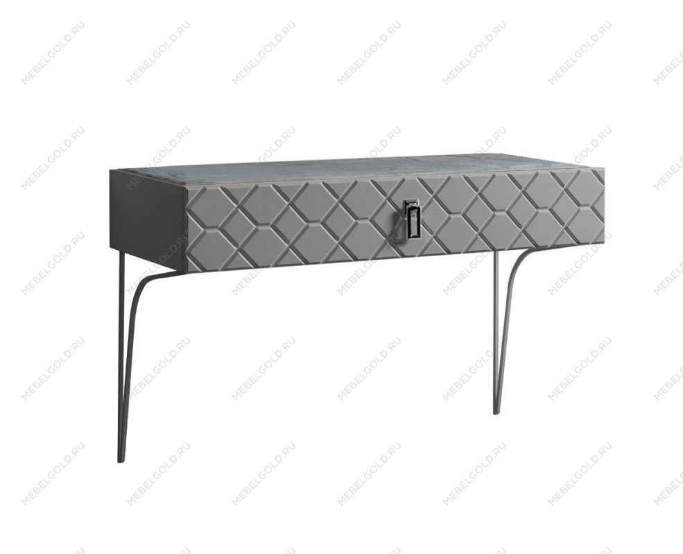 Стол туалетный (консоль) Bogemia Farfalle (Серый) (Novabuk/Хром) БМСТ-1(Fa)