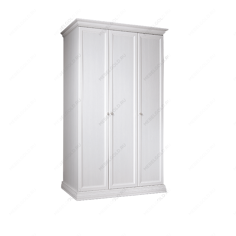 Шкаф 3-х дв. для платья и белья (без зеркал) Амели дуб АМШ2/3