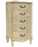Комод Джульетта узкий 5 ящ. (дуб шампань/золотая патина) | изображение 1