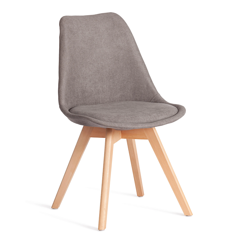 Стул TULIP SOFT (mod. 053V), дерево/пластик/ткань, 49,5 x 54,5 x 84 см, Серый (Grey) LY1701-26