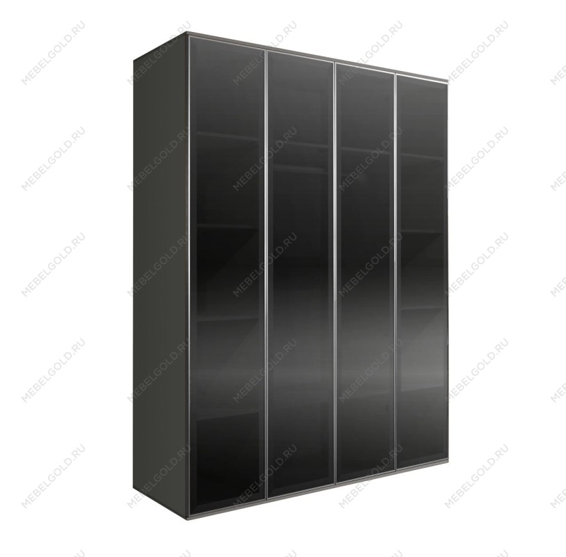 Шкаф 4-х дверный Bogemia Air (Серый/Серебро) БМШ2/4(4)