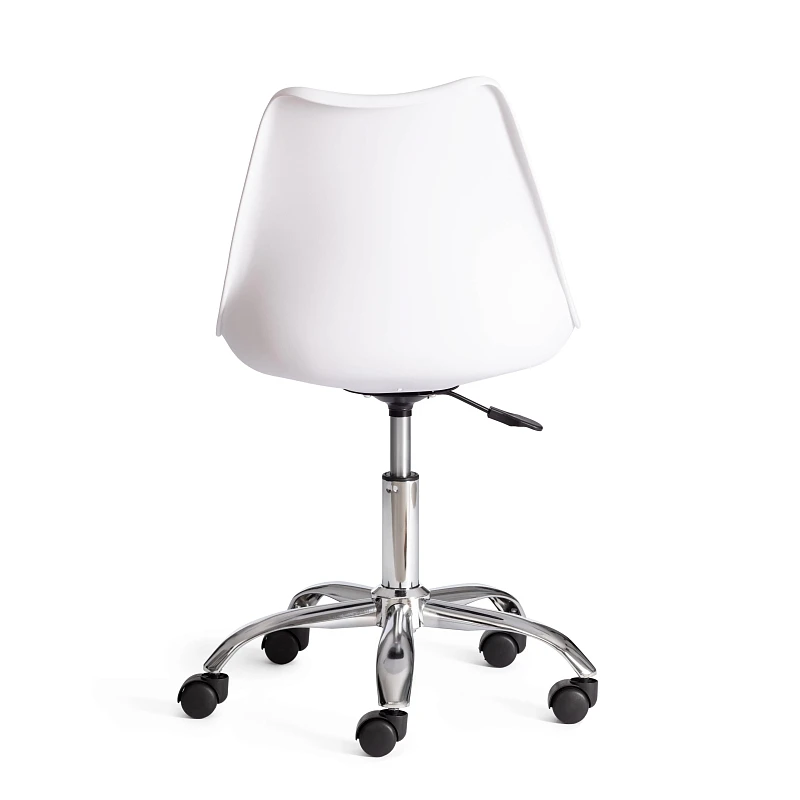 Офисное Компьютерное кресло TULIP (mod.106-1), металл/пластик/PU, 58 x 47 x 97см, White (белый) / Chrome (хром) | изображение 3
