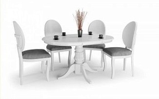 Стол обеденный Halmar WILLIAM, раскладной (белый)