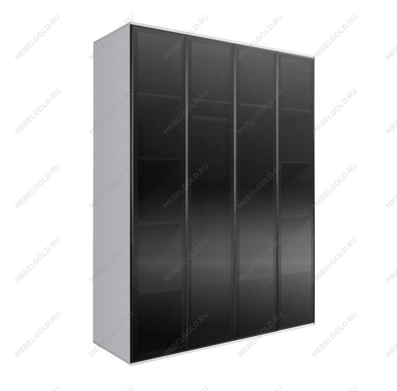 Шкаф 4-х дверный Bogemia Air (Белый/Черный) БМШ2/4(4)