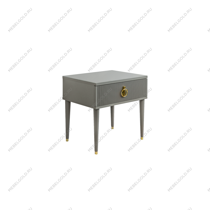 Тумба прикроватная Римини СОЛО (Серый/Золото) РМТП-1(s)