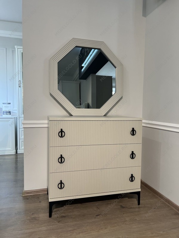 Комод Стелла 3 ящика ярко серый | изображение 4