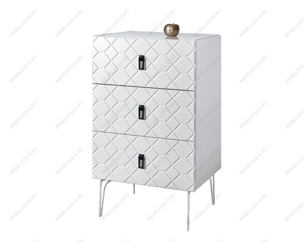 Комод Bogemia Farfalle (Белый) (Lakobel/Черный) БМКМ-1(Fa)