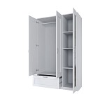 БРИМНЭС / СИРИУС Шкаф ИКЕА / IKEA комбинированный 3 двери и 1 ящик белый | изображение 2