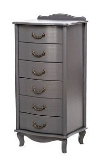 Комод Джульетта узкий 6 ящ. (серый ясень)