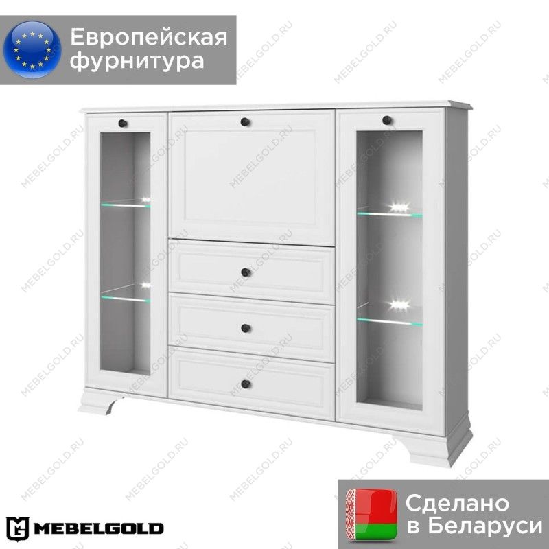 Тумба Тиффани 2V1D3S белый | изображение 1