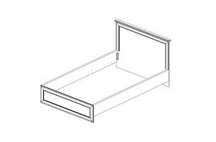 Кровать Тиффани 120 вудлайн кремовый