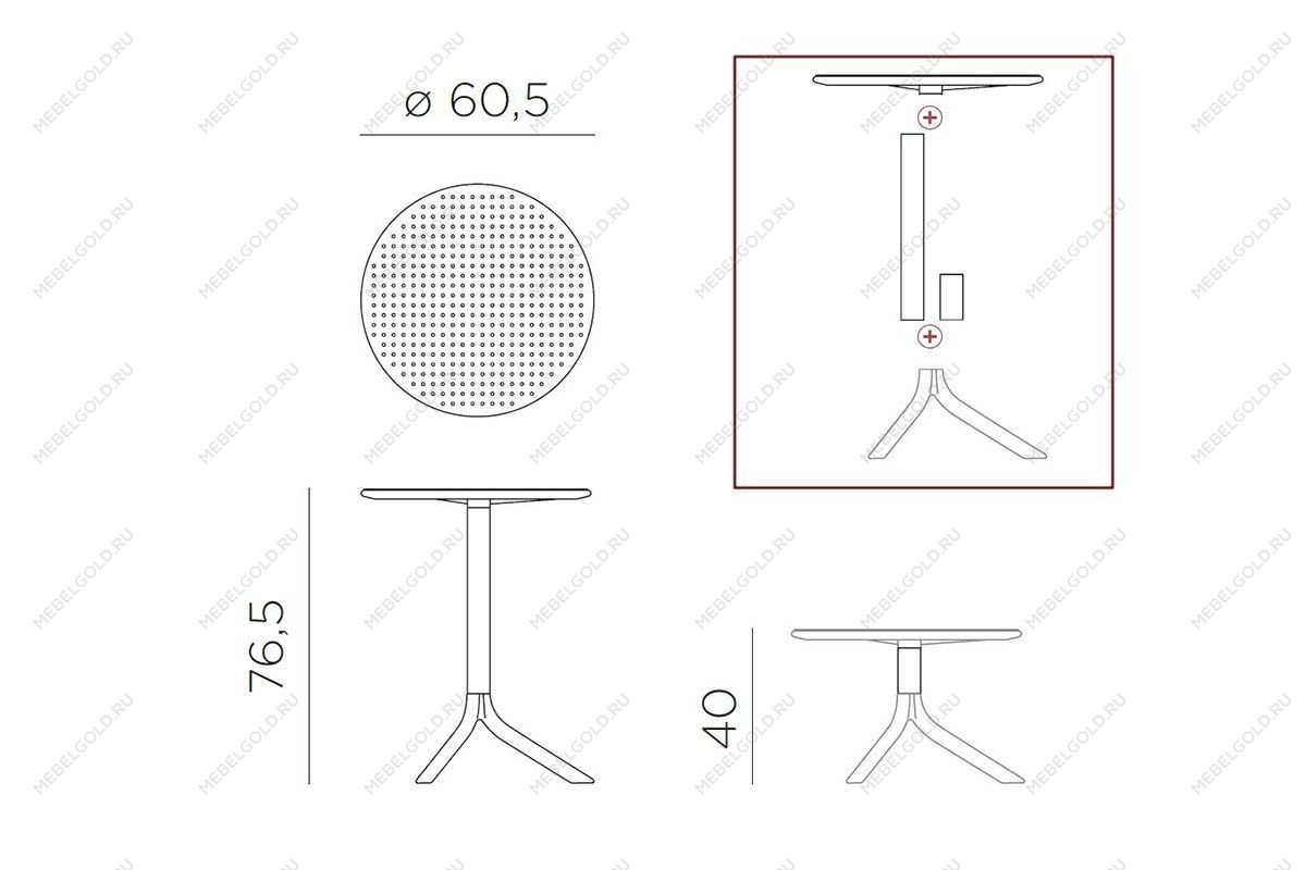 Стол Nardi Step, тортора | изображение 5