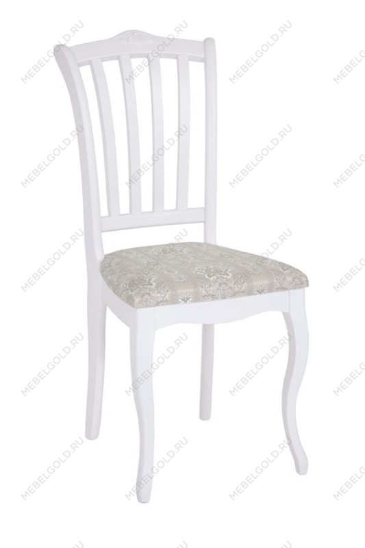Стул Ланна (тон 304 белый/ткань Рио полоса 17)