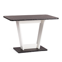 Стол обеденный TIBI нераздвижной, ЛДСП, 68,6 х 110 х 75 см, Мрамор черный/Белый