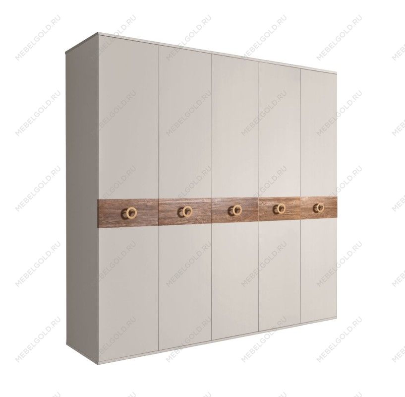 Шкаф 5-ти дв. Bogemia Wood Fi (Шелк/Золото) БМШ2/5(Wo)