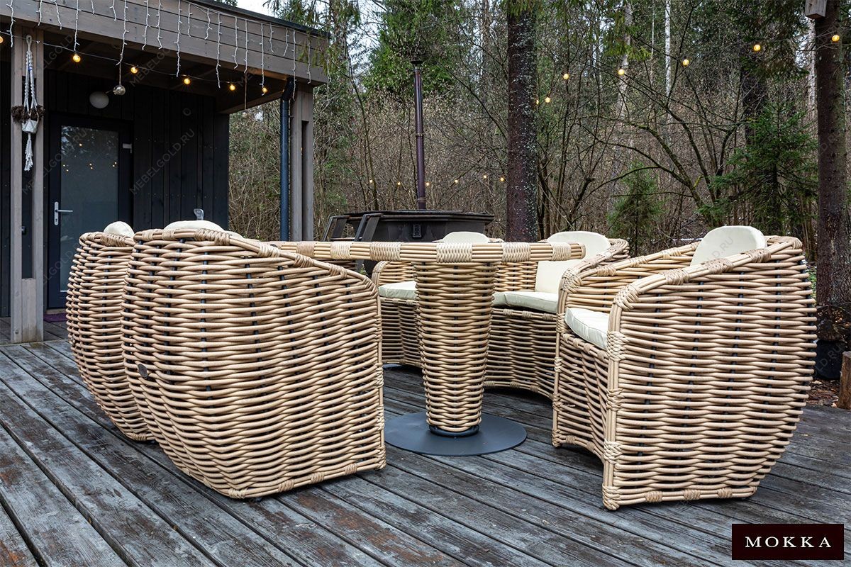 Комплект плетеной мебели МОККА MAJORCA, соломенный | изображение 1