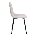 Стул BREEZE (mod. 4724), Велюр/металл, 44 х 53 х 87 см, Light grey (светло-серый) HLR14 / черный | изображение 2