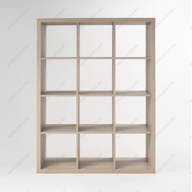 КАЛЛАКС / ФОРА Стеллаж ИКЕА / IKEA 12, широкий стеллаж с открытыми ячейками, тамбурат, дуб беленый | изображение 2