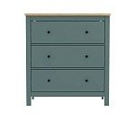 САГА комод 3 ящика темно-бирюзовый/ясень | изображение 1